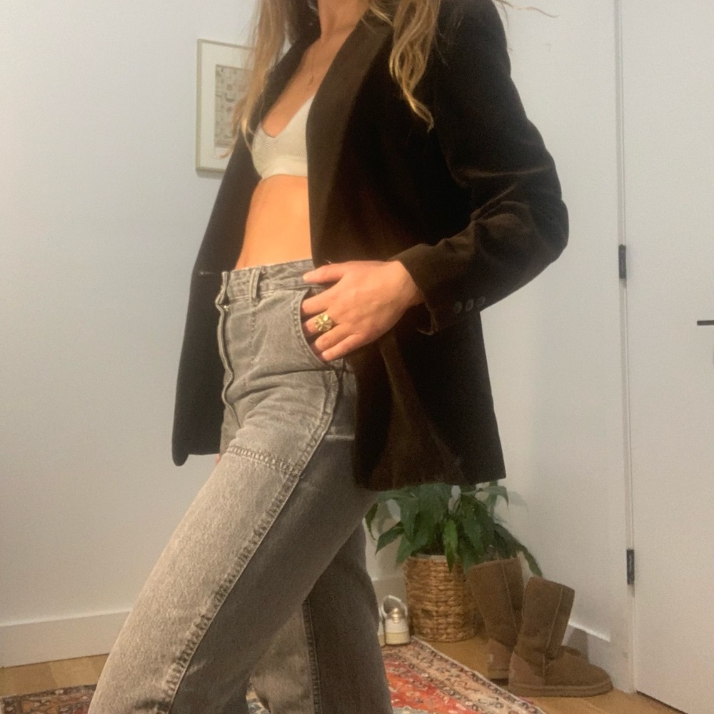 Brown Velvet Blazer